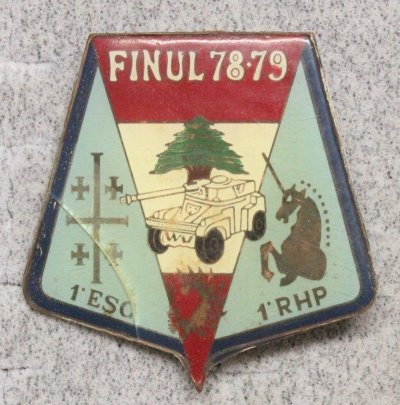 зн Французская армия значок 1e escadron 1e полк de hussards parachutistes-Либан.jpg
