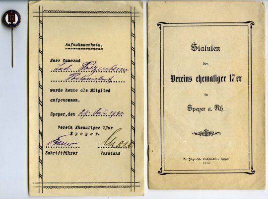 verein-ehemaliger-17er-speyer-aufnahmeschein-statuten-und-mitgliedsnadel.jpg