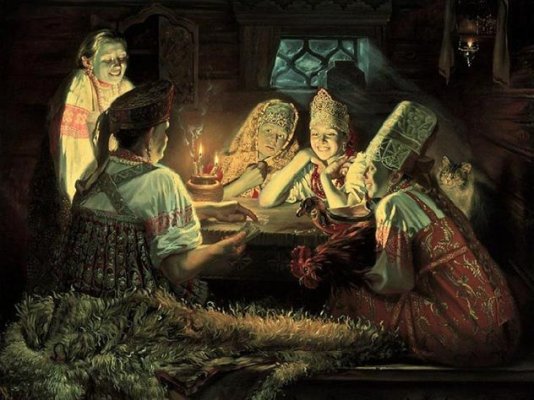 Ю.Сергеев. Гадание на картах. Святки..jpg