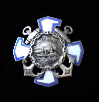 Lat059 Latvijos karo flotilės ženklas  Badge of the Latvian War flotilla.JPG