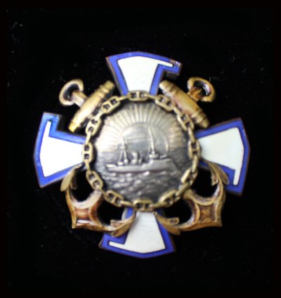 Lat060 Latvijos karo flotilės ženklas  Badge of the Latvian War flotilla.JPG